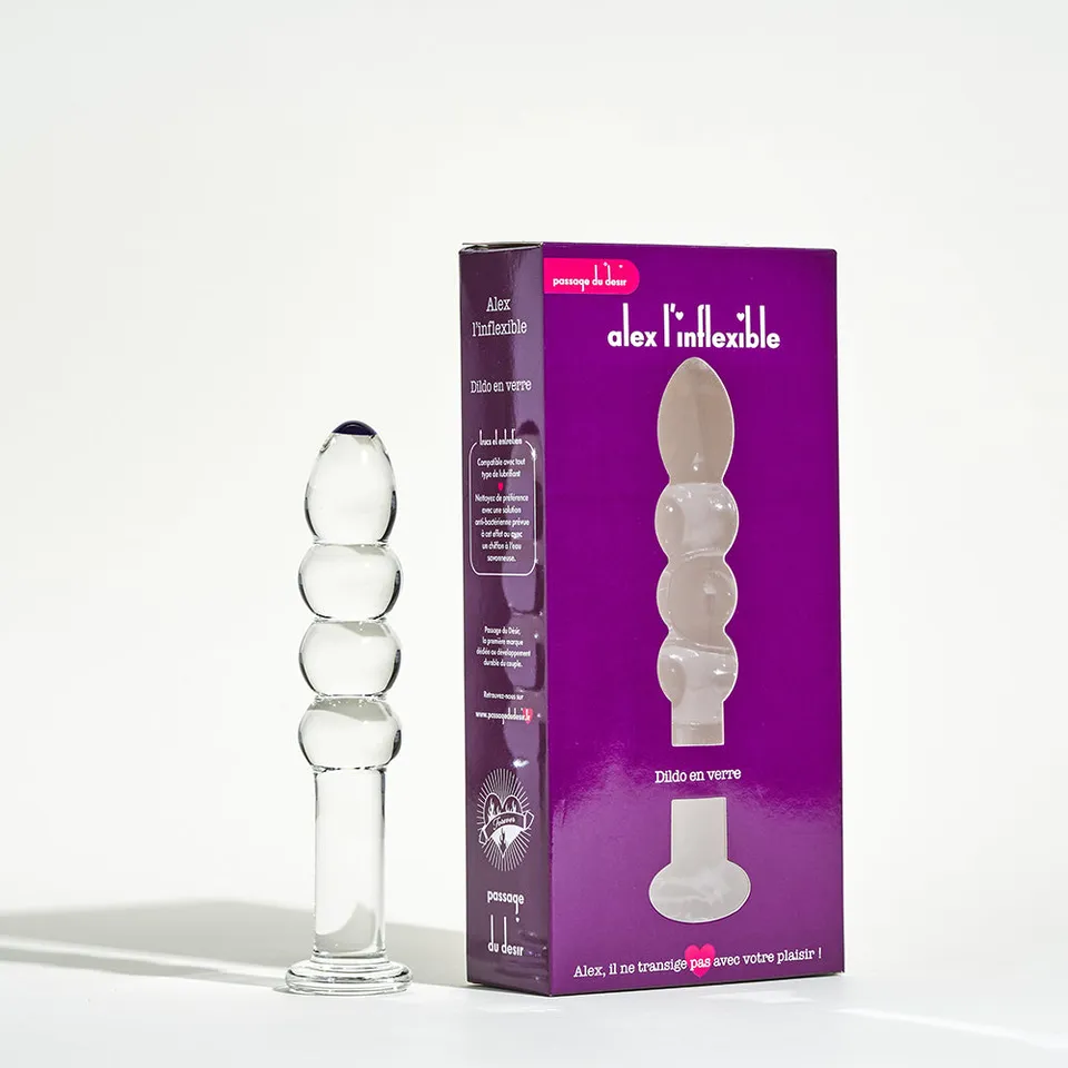 passage-du-d-sir-alex-dildo-verre-transparent-non-vibrant image 1