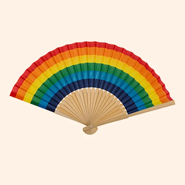 ventail-pride-bambou-21-cm-arc-en-ciel-l-ger-pliable image 1