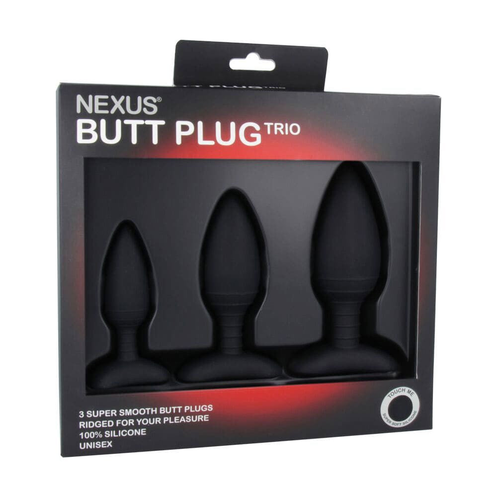 nexus-trio-de-plugs-anaux-silicone-noir-s-m-l-waterproof image 3