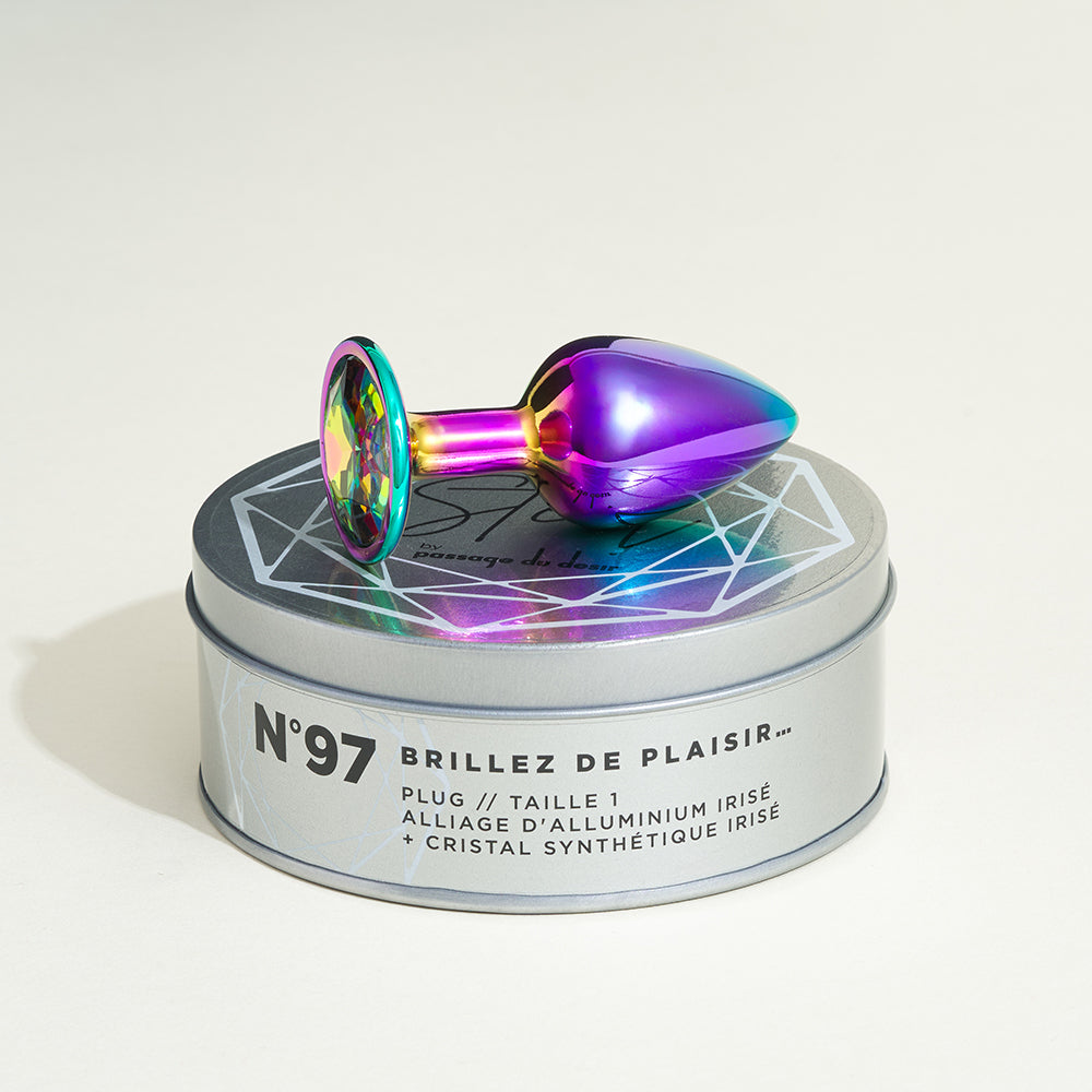 passage-du-d-sir-steel-plug-anal-m-tal-bijou-rainbow image 1