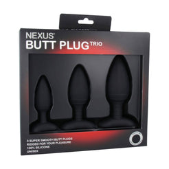 nexus-trio-plugs-anaux-silicone-noir-s-m-l-waterproof image 3