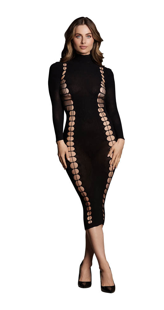 passage-du-d-sir-carme-robe-longue-sexy-r-sille-col-montant image 1