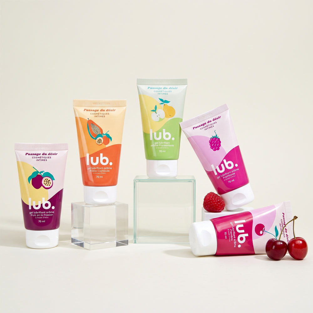 passage-du-d-sir-fruity-party-pack-5-lubrifiants-comestibles image 1