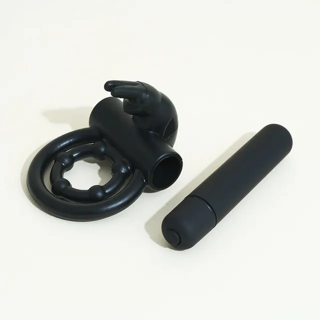 passage-du-d-sir-masterballs-double-cockring-vibrant-lapin-silicone image 1