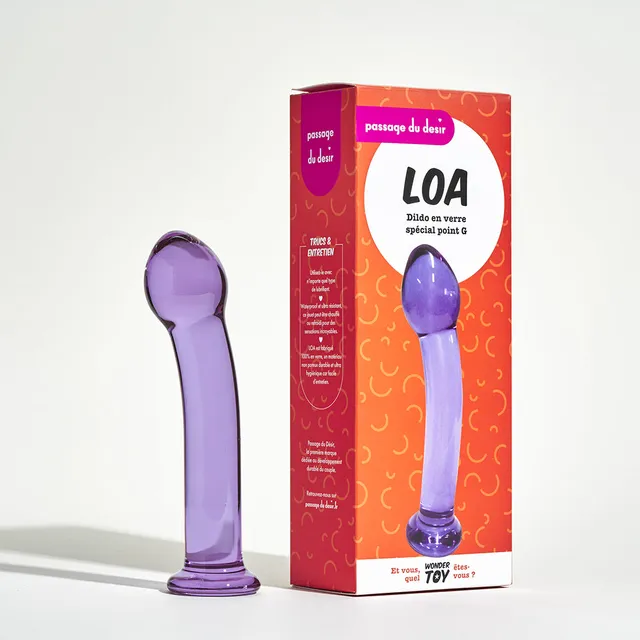 passage-du-d-sir-loa-dildo-en-verre-violet-point-g image 1