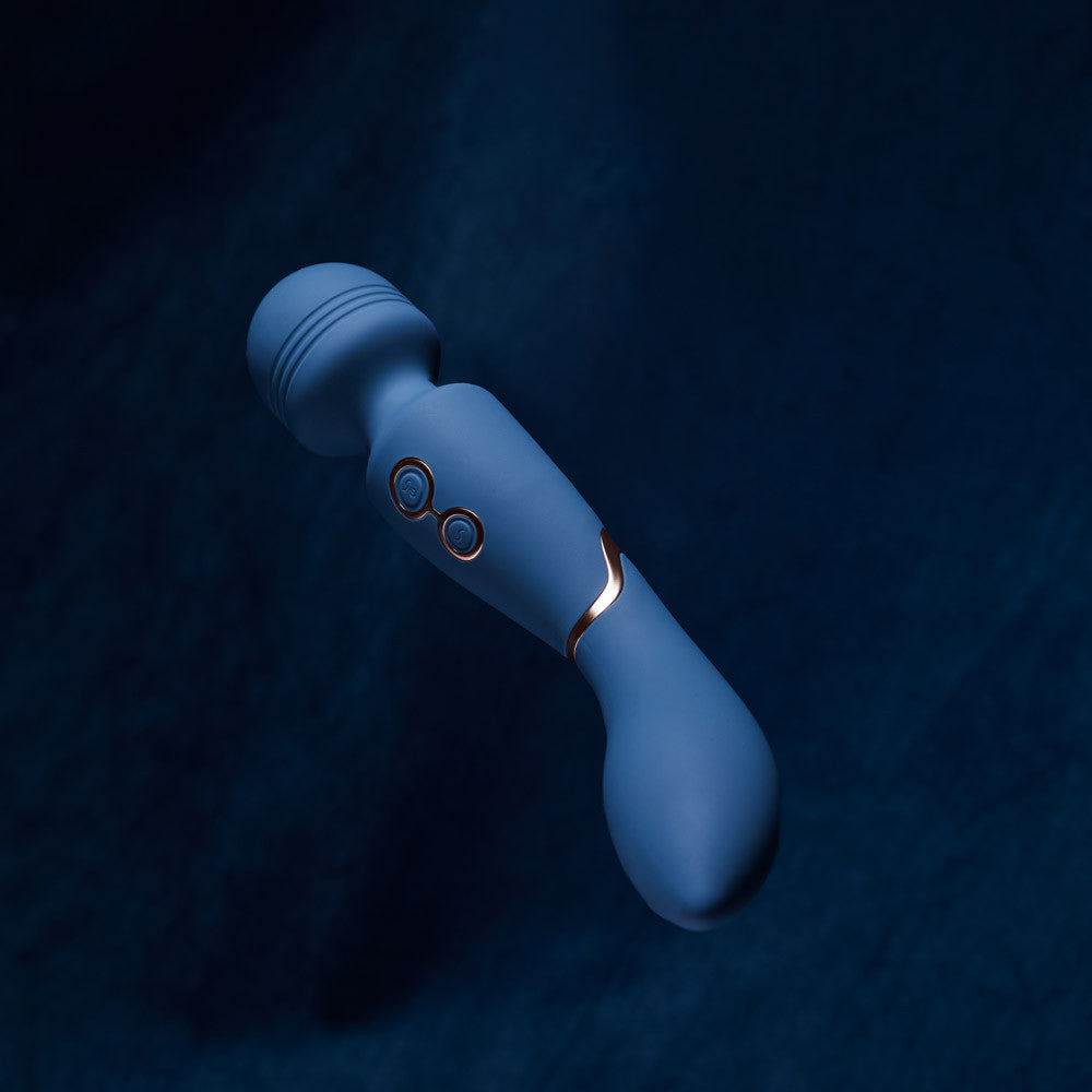 hyyo-fidji-wand-2-en-1-vibromasseur-bleu-gris-waterproof image 5