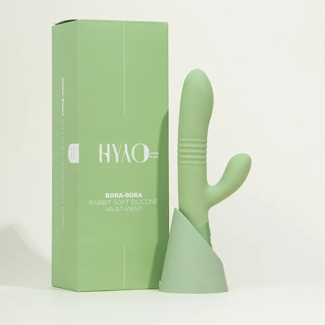 hyyo-bora-bora-rabbit-va-et-vient-vibromasseur-vert-clair image 1