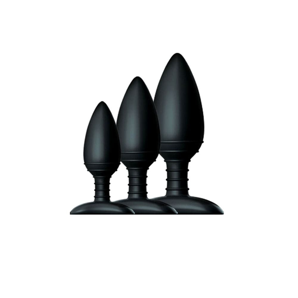 nexus-trio-de-plugs-anaux-silicone-noir-s-m-l-waterproof image 2