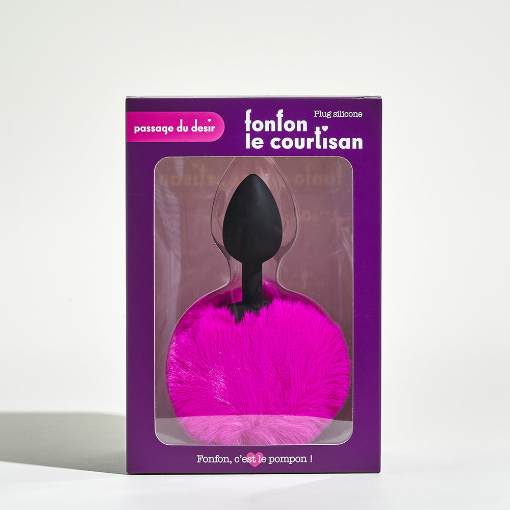 passage-du-d-sir-fonfon-le-courtisan-plug-pompom-silicone-rose image 1