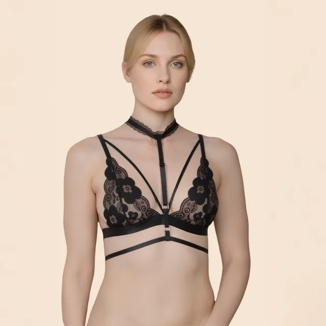 passage-du-d-sir-cam-lia-soutien-gorge-harnais-dentelle-noire-s-m image 1