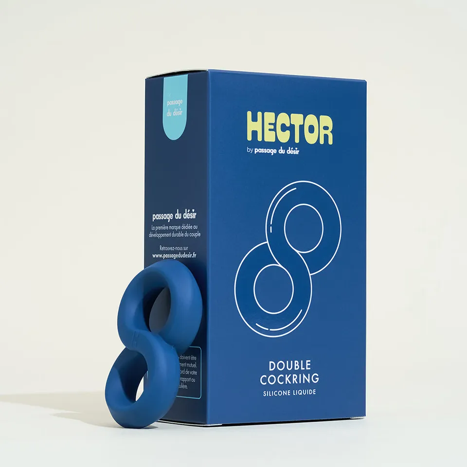 hector-double-cockring-soft-touch-anneau-p-nien-silicone image 1