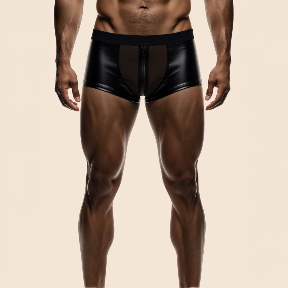 passage-du-d-sir-ugo-boxer-simili-cuir-noir-s-m-ouvert image 1