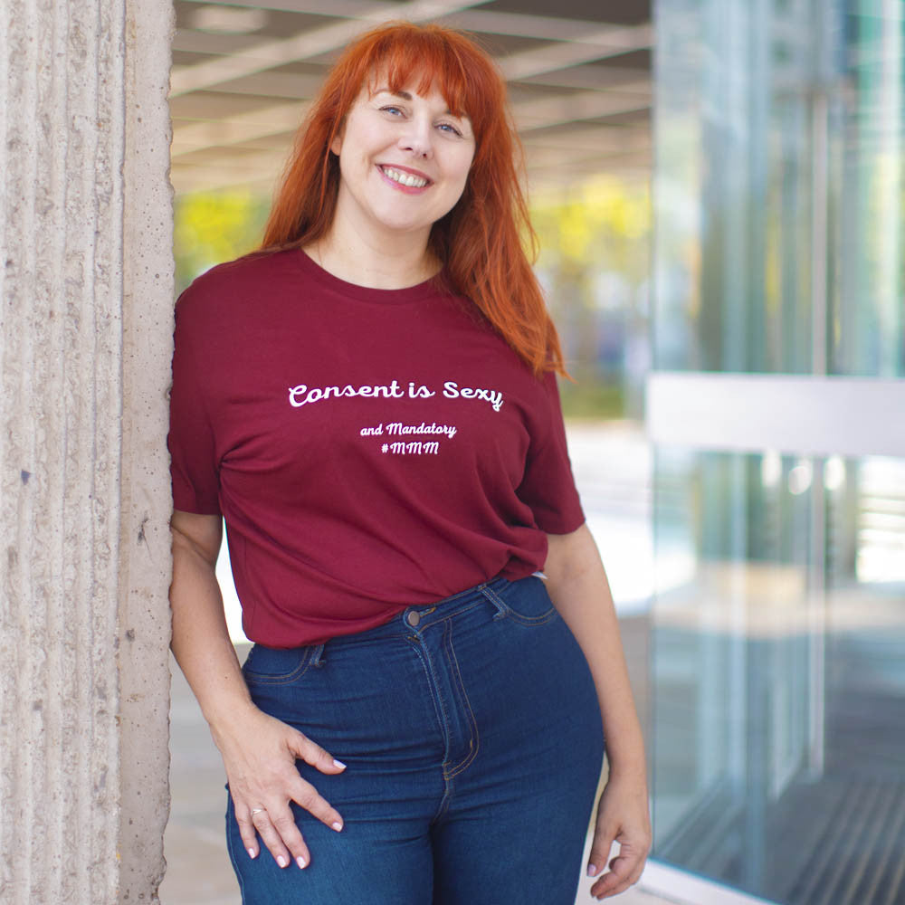 passage-du-d-sir-tenues-sexy-consent-is-sexy-t-shirt-bordeaux-coton image 2