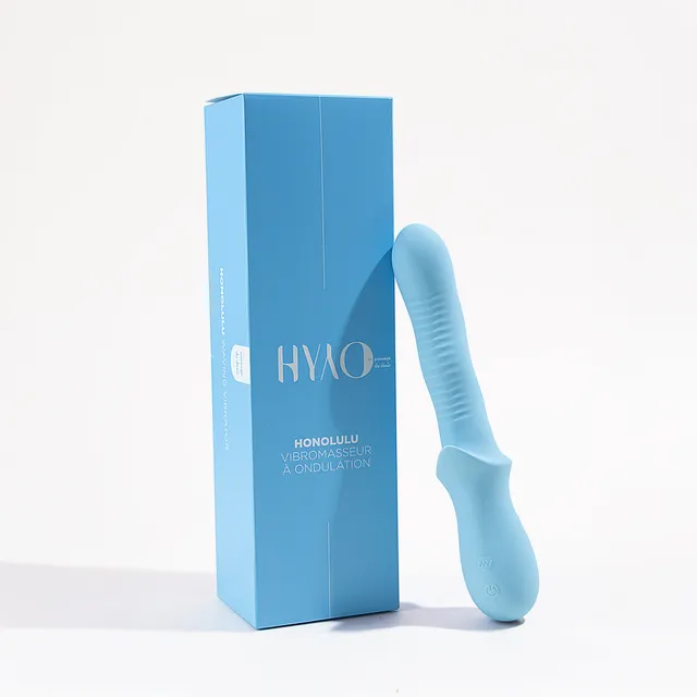 hyyo-honolulu-vibromasseur-ondulant-silicone-bleu-stries image 1
