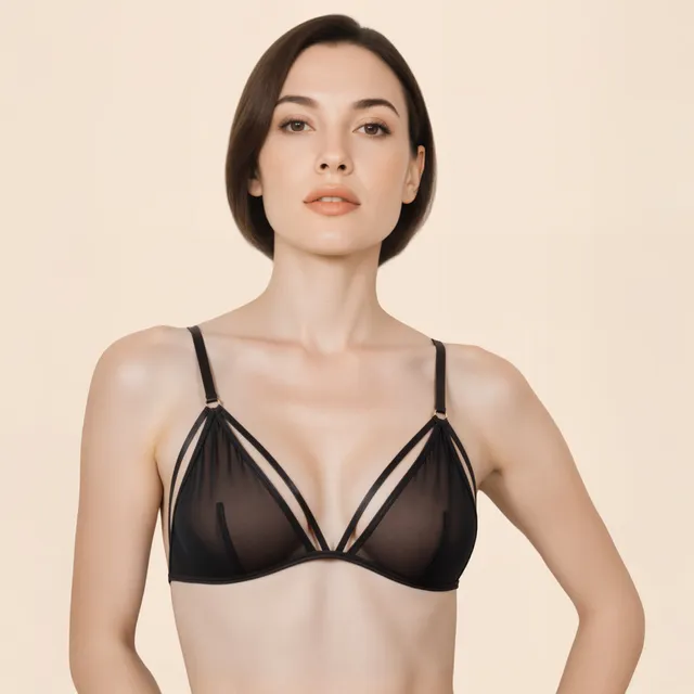 passage-du-d-sir-flora-soutien-gorge-transparent-noir-s-m image 1